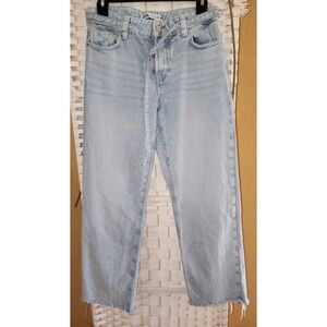 Zara Women's Light Wash Cropped Wide Leg Jeans ZARA'S Size 2